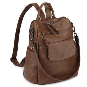 Backpack Purse for Women Vegan Leather Ladies Fashion Travel Shoulder Bag💛